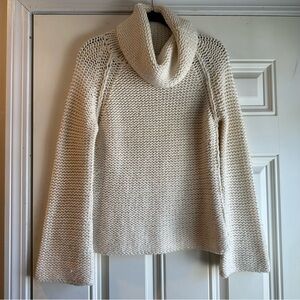 The Limited Chunky Cream Turtleneck Sweater